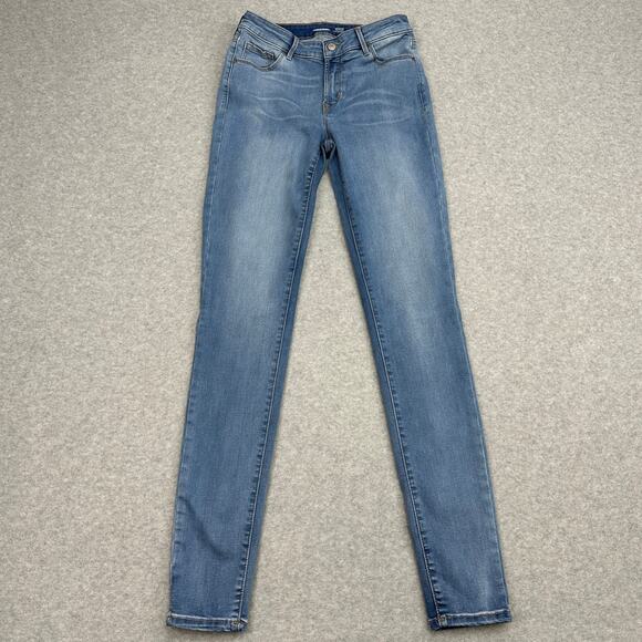 Old Navy Jeans SZ 6 Tall Rockstar Super Skinny Light Wash Denim Built-in Sculpt - Picture 1 of 11